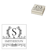 Maak Je Eigen Familie Naam Monogram Rubberstempel (Gestempeld)