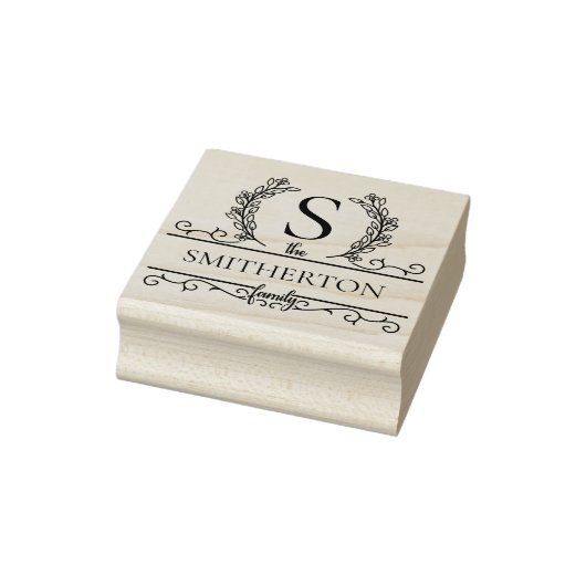 Maak Je Eigen Familie Naam Monogram Rubberstempel (Stempel)