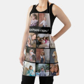 Maak je eigen familiefoto collage en naam zwart schort (Insitu)