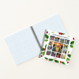 Maak je eigen familiefotocollage kerst notitieboek