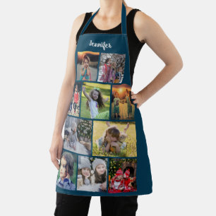 Maak je eigen familiefotocollage naam schort
