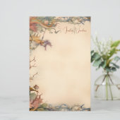 Maak je eigen fantasietuin bloemstationery briefpapier (Staand voorkant)