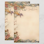 Maak je eigen fantasietuin bloemstationery briefpapier (Voorkant / Achterkant)