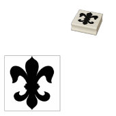 Maak Je Eigen Fantasievolle Effen Fleur De Lis Rubberstempel (Gestempeld)