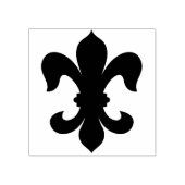 Maak Je Eigen Fantasievolle Effen Fleur De Lis Rubberstempel (Afrduk)