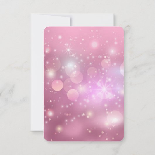 Maak Je Eigen Feestelijke Glitter Bokeh Achtergron RSVP Kaartje (Achterkant)