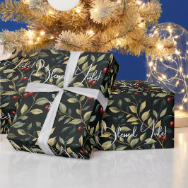 Maak Je Eigen Felgroene Rode Bes Takken Cadeaupapier