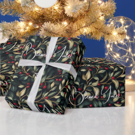 Maak Je Eigen Felgroene Rode Joelbessen Cadeaupapier