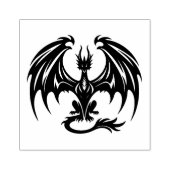 Maak Je Eigen Fierce Winged Dragon Embleem Rubberstempel (Afrduk)