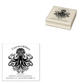 Maak je eigen filigraan octopus zeeleven rubberstempel (Gestempeld)