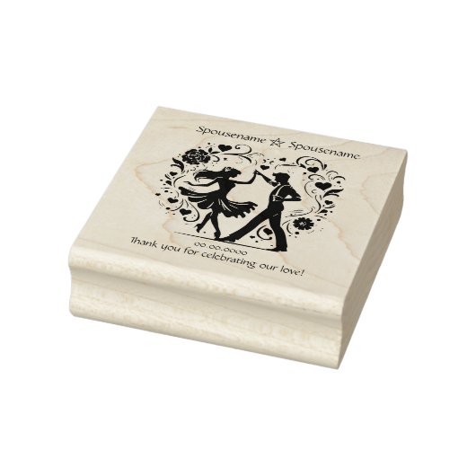 Maak je eigen filigraanrozen dans handfasting rubberstempel (Stempel)