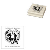 Maak je eigen filigraanrozen dans handfasting rubberstempel (Gestempeld)