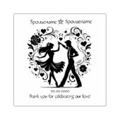Maak je eigen filigraanrozen dans handfasting rubberstempel (Afrduk)