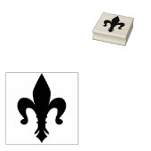 Maak Je Eigen Fleur De Lis Fackel Rubberstempel (Gestempeld)