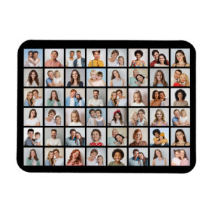Maak je eigen flexibele fotocollage van 48 foto's magneet