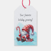 Maak Je Eigen Fluffige Pepermunt Kerstkabouter Cadeaulabel (Achterkant)