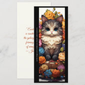 Maak Je Eigen Fluffy Kitten Boeklegger met Bloemen (Voorkant / Achterkant)