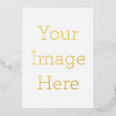 12,7 x 17,8 cm Folie uitnodiging (Voorkant)