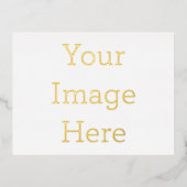 Ontwerp je eigen 10,8 cm x 14,2 cm Folie uitnodiging briefkaart (Voorkant)