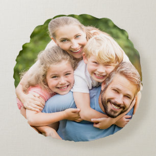 Maak Je Eigen Foto Aangepast Beeld Doe-het-zelf Rond Kussen