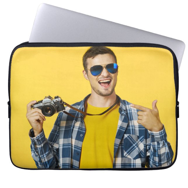 Maak je Eigen Foto Aangepast Beeld Laptop Sleeve (Voorkant)