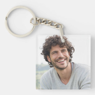 Maak je Eigen Foto Aangepast Beeld Sleutelhanger