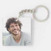 Maak je Eigen Foto Aangepast Beeld Sleutelhanger (Achterkant)
