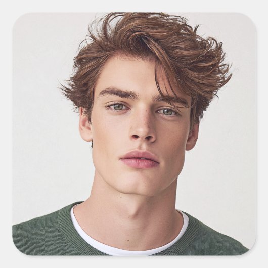 Maak je Eigen Foto Aangepast Beeld Vierkante Sticker (Voorkant)