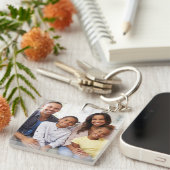 Maak Je Eigen Foto Aangepast Plaatje Doe-Het-Zelf Sleutelhanger (Voorkant Rechts)