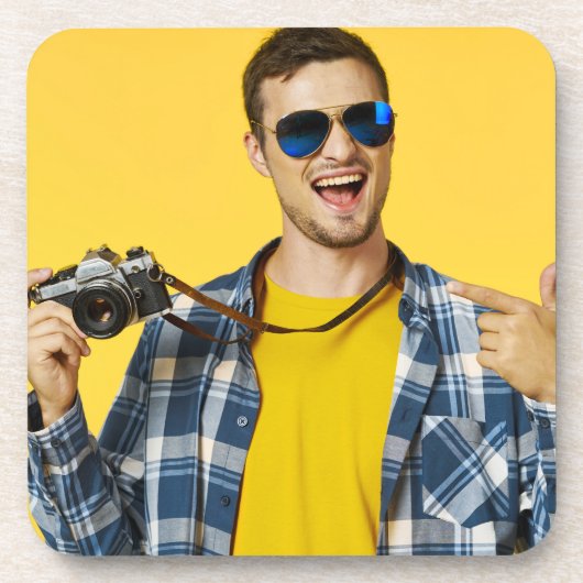 Maak je Eigen Foto Aangepaste Afbeelding Bier Onderzetter (Voorkant)