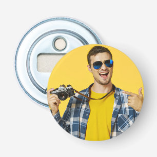 Maak je Eigen Foto Aangepaste Afbeelding Button Flesopener