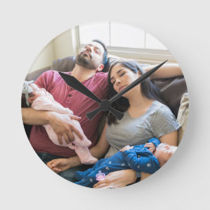 Maak Je Eigen Foto Aangepaste Afbeelding DIY Famil Ronde Klok