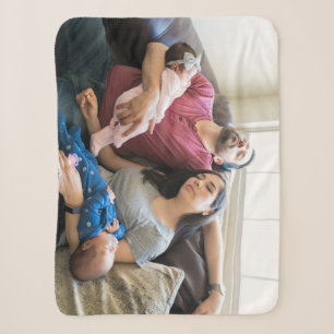 Maak Je Eigen Foto Aangepaste Afbeelding DIY Famil Sherpa Deken