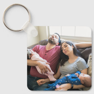 Maak Je Eigen Foto Aangepaste Afbeelding DIY Famil Sleutelhanger