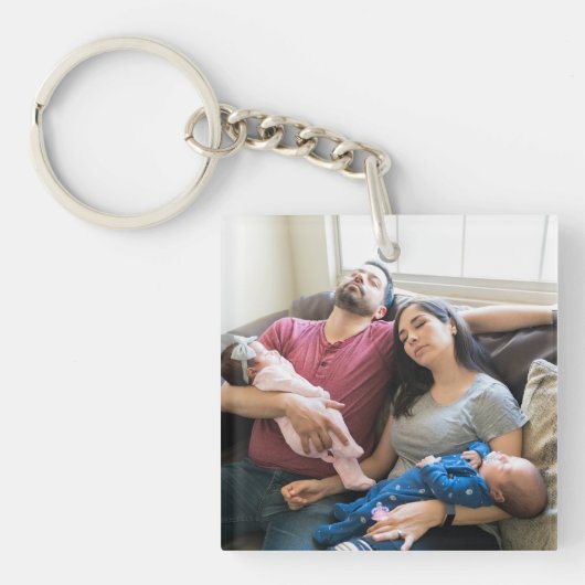 Maak Je Eigen Foto Aangepaste Afbeelding DIY Famil Sleutelhanger (voorkant)