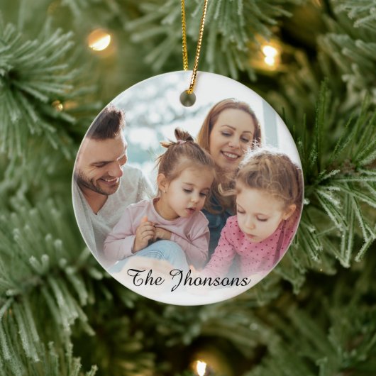 Maak Je Eigen Foto Aangepaste Afbeelding DIY Keramisch Ornament (Boom)
