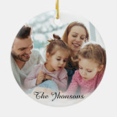 Maak Je Eigen Foto Aangepaste Afbeelding DIY Keramisch Ornament (Achterkant)