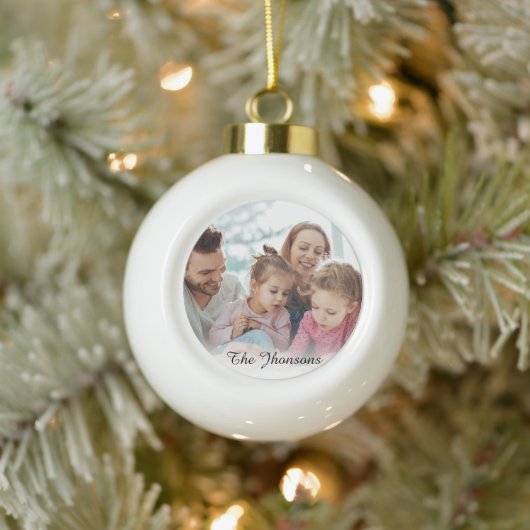 Maak Je Eigen Foto Aangepaste Afbeelding DIY Keramische Bal Ornament (Boom)