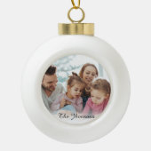 Maak Je Eigen Foto Aangepaste Afbeelding DIY Keramische Bal Ornament (Voorkant)
