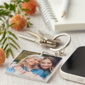Maak Je Eigen Foto Aangepaste Afbeelding DIY Sleutelhanger (Voorkant Rechts)