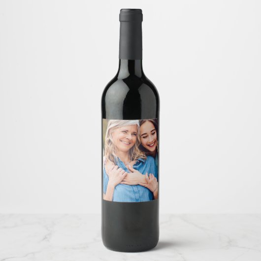 Maak Je Eigen Foto Aangepaste Afbeelding DIY Wijn Etiket (Voorkant)
