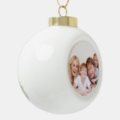 Maak Je Eigen Foto Aangepaste Afbeelding Doe-het-z Keramische Bal Ornament (Links)