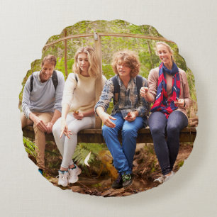 Maak Je Eigen Foto Aangepaste Afbeelding Doe-het-z Rond Kussen