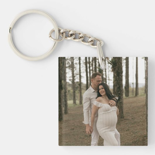 Maak Je Eigen Foto Aangepaste Afbeelding Doe-het-z Sleutelhanger (voorkant)