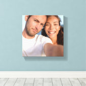 Maak Je Eigen Foto Aangepaste Afbeelding Dubbelzij Canvas Afdruk (Insitu (Houten vloer))
