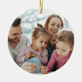 Maak Je Eigen Foto Aangepaste Afbeelding Dubbelzij Keramisch Ornament (Voorkant)