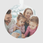 Maak Je Eigen Foto Aangepaste Afbeelding Dubbelzij Ornament (achterkant)