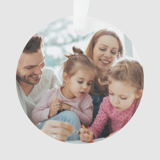 Maak Je Eigen Foto Aangepaste Afbeelding Dubbelzij Ornament (voorkant)