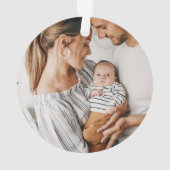 Maak Je Eigen Foto Aangepaste Afbeelding Dubbelzij Ornament (achterkant)