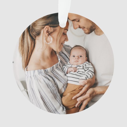 Maak Je Eigen Foto Aangepaste Afbeelding Dubbelzij Ornament (voorkant)